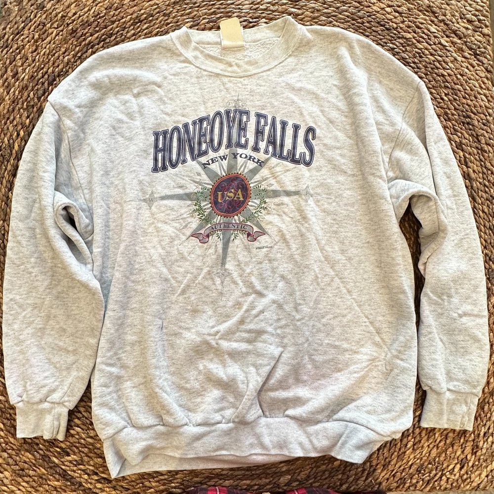 Vintage Honeoye Falls New York NY Oversized Sweatershirt